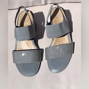 ABEO‎ BioSystem Women’s Shannon Gray Cobblestone  Sparkly Sandals Size 7 N